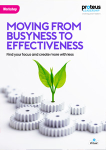 Moving From Busyness To Effectiveness cover